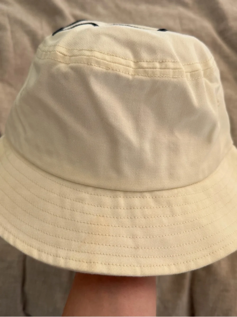 Cherry LA Painter Bucket Hat in Cream / Ivory - Picture 4 of 5